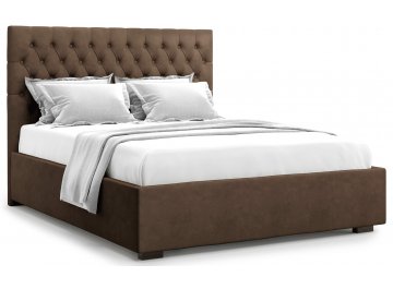 Полутораспальная кровать Nemi 140 коричневый велюр (velutto 23)