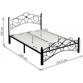 Полутораспальная кровать Стиц-3