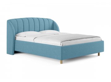 Двуспальная кровать Valencia голубой рогожка