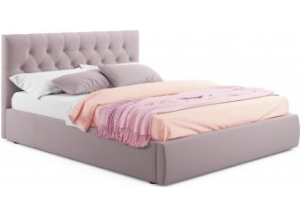 Полутораспальная кровать Verona 140х200 с ПМ лиловый велюр