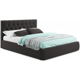 Полутораспальная кровать Verona 140х200 велюр шоколад 