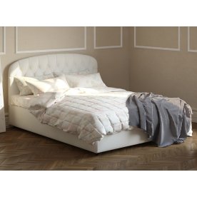 Двуспальная кровать Бьянка 1207 160х200 см с ПМ белый с матрасом