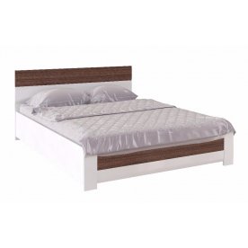 Кровать двухместная Яна с ПМ 160х200 белый снег с матрасом