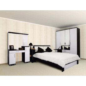 Кровать Мальта 140 см x 200 см венге / белый с матрасом