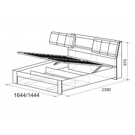 Кровать Мальта 160x200 дуб млечный / белый с матрасом