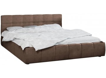 Двуспальная кровать Афродита с матрасом коричневая рогожка jute tan