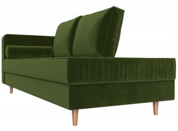 Кушетка Прайм левая зеленый микровельвет