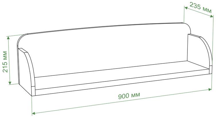 Полка ПОД НБЕ нельсон / белая
