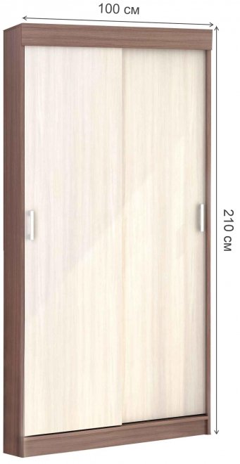 Шкаф-купе Евро шимо темный / шимо светлый