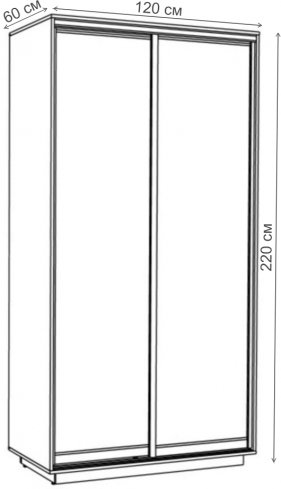 Шкаф-купе Румер 120х60х220 венге