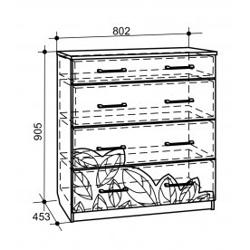 Комод Оливия венге / крем с патиной