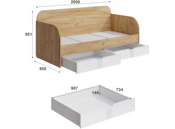 Односпальная кровать Эмилия