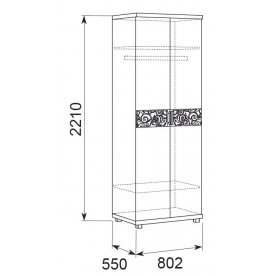 Шкаф двухдверный для одежды Ирис 11 дуб тортона