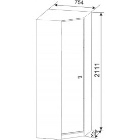 Шкаф угловой Пилигрим ТД-276.07.23