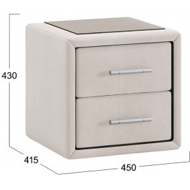 Прикроватная тумба Элис со стеклом