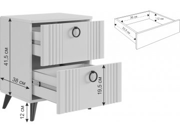 Прикроватная тумба Ева 2