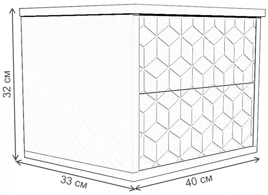 Прикроватная тумба Линденбаум G2112 серая