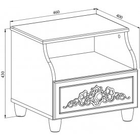 Прикроватная тумба Соня Премиум СО-8К