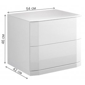 Тумба прикроватная М-102 белая