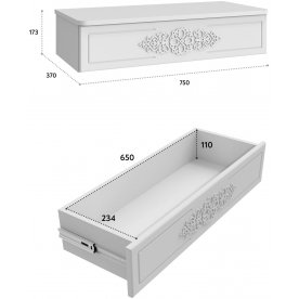 Подвесной столик АС-69-ТН-30