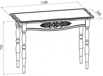 Туалетный столик Ассоль плюс АС-3638 с зеркалом