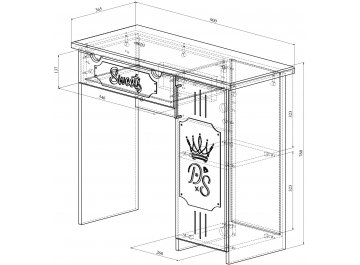 Туалетный столик ДримСтар ДС-2