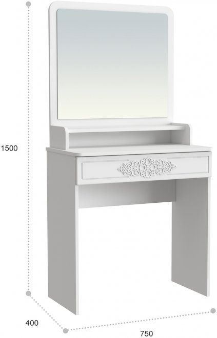 Туалетный столик Ассоль АС-6401 белое дерево