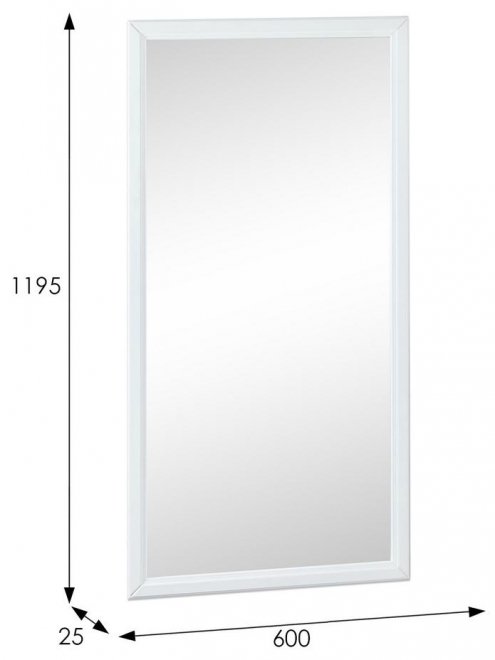 Зеркало настенное Ника белое