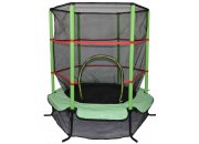 Батут с защитной сеткой AL-140-green