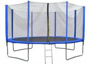Батут с защитной сеткой AL-out360-blue