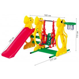 Детская горка Бегемот качели SL-13