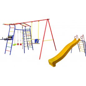 Детская площадка ДСК Игромания-5 Фитнесс дачный с горкой КМС-425