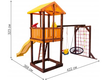 Детская спортивная площадка для улицы Pitigliano-9 паутина качели