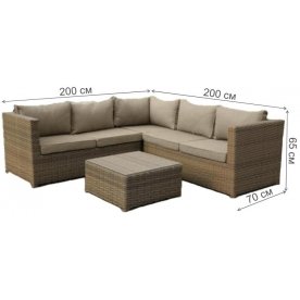 Комплект для отдыха из ротанга YR825B