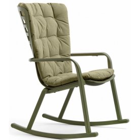Кресло-качалка пластиковое с подушкой Folio агава / зеленый