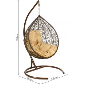 Подвесное кресло Tropica Brown