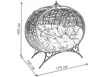 Диван из ротанга Улей