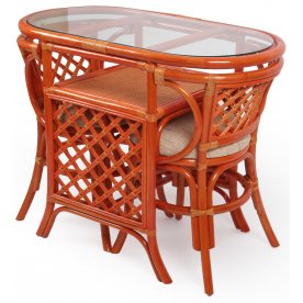 Комплект Breakfast с подушками коньяк