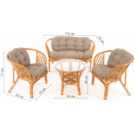 Комплект для отдыха из ротанга Багамы 01/16