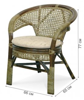 Кресло из ротанга Calamus Rotan 02 15B с подушкой