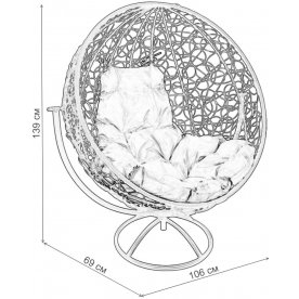 Кресло из ротанга Круг