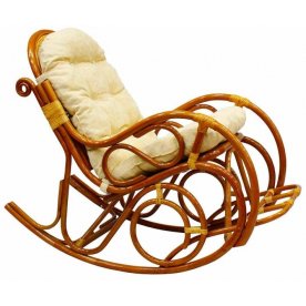 Кресло-качалка с подножкой 05/11 KD коньяк