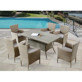 Обеденный комплект из ротанга AFM-195-6Pcs