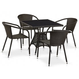 Обеденный комплект из ротанга T197BT/Y137C-W53