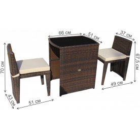 Обеденный комплект из ротанга Рондо