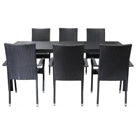 Обеденный комплект из ротанга Парис Люкс XL