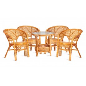 Обеденный комплект из ротанга Pelangi 02/15