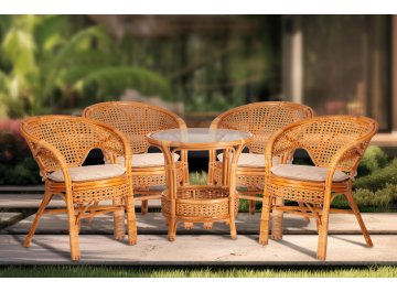 Обеденный комплект из ротанга Pelangi 02/15