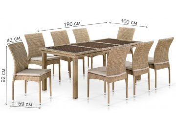 Обеденный комплект T365 Y380B-W65 8+1