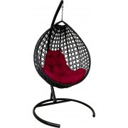 чёрный / бордовый